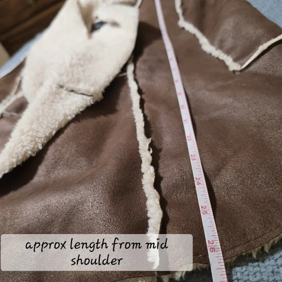 Me Jane | Large | Two Tone Faux Fur And Faux Suede Waterfall Vest - Picture 10 of 10